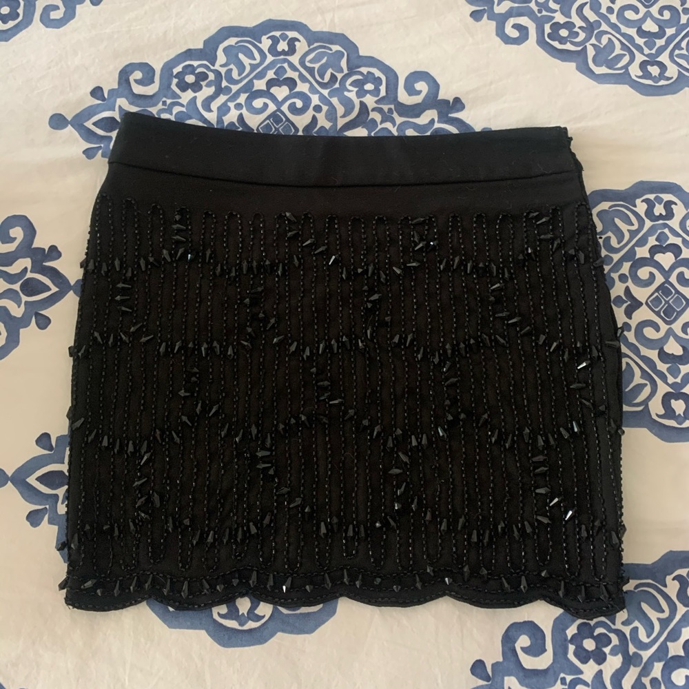 Olivaceous black sequence mini skirt - size small